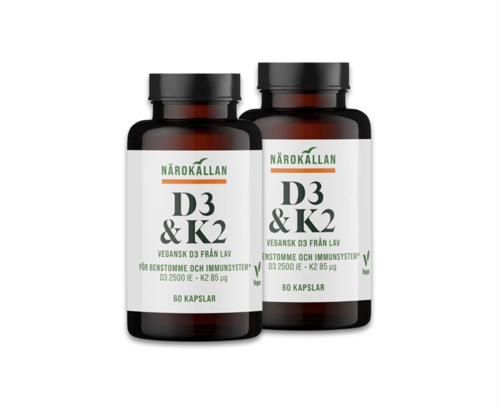 Närokällan D3 & K2 60 kapslar, 2-Pack