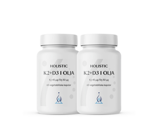 Holistic K2+D3 i olja 60 kapslar, 2-Pack
